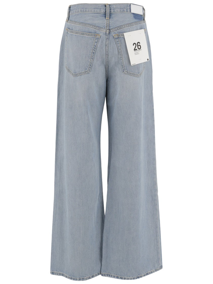 Re/Done Cotton Lyocell Wide-Leg Jeans