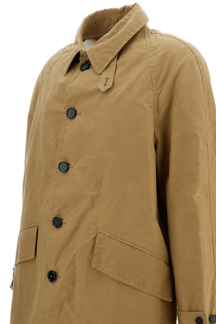 L'impermeabile Mid-Length Beige Coat With Classic Collar