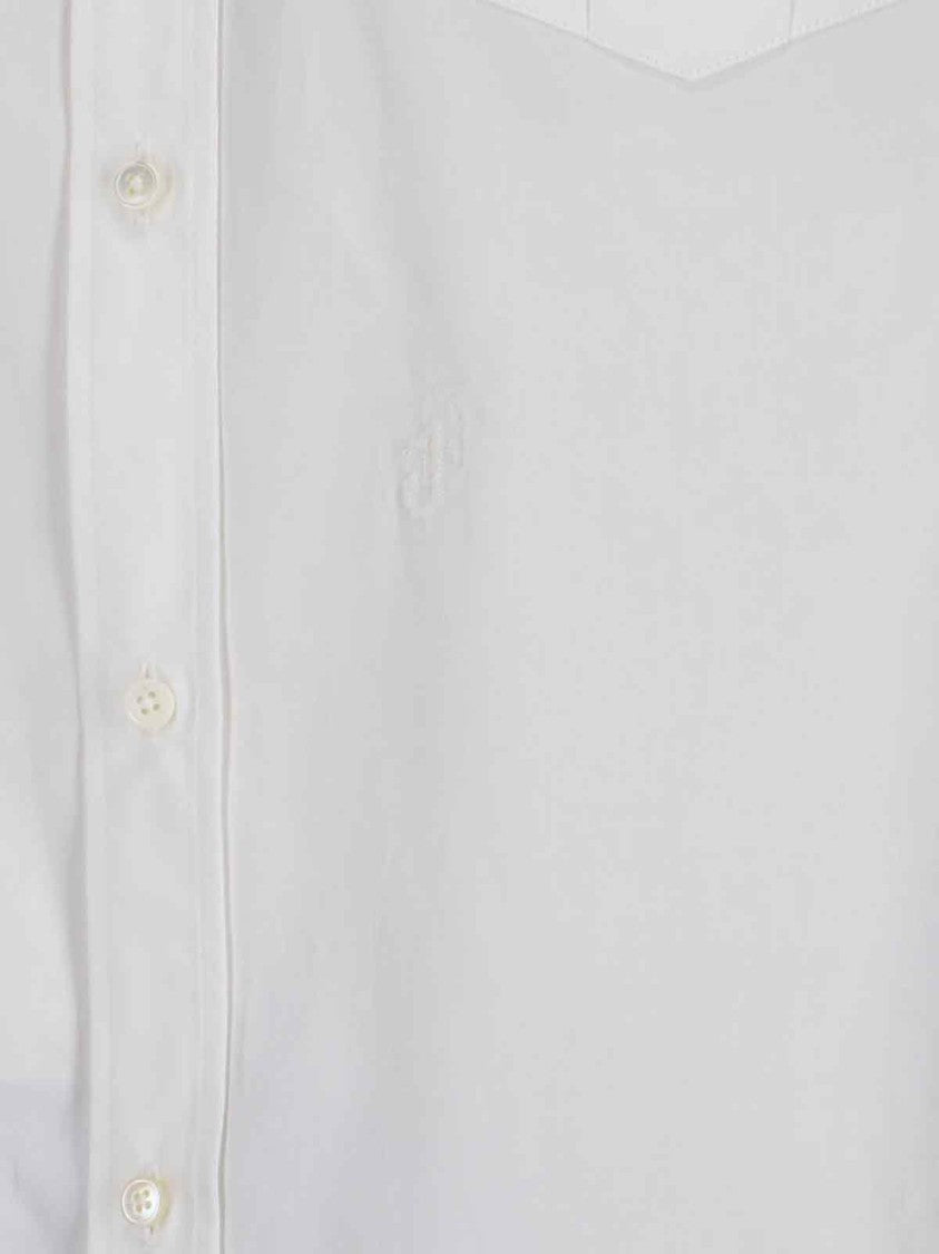 Jil Sander Mandarin Collar Shirt – White