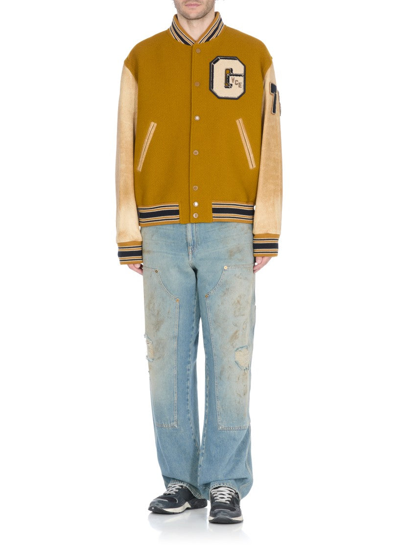 Golden Goose Textured Wool Jacket With High Neck