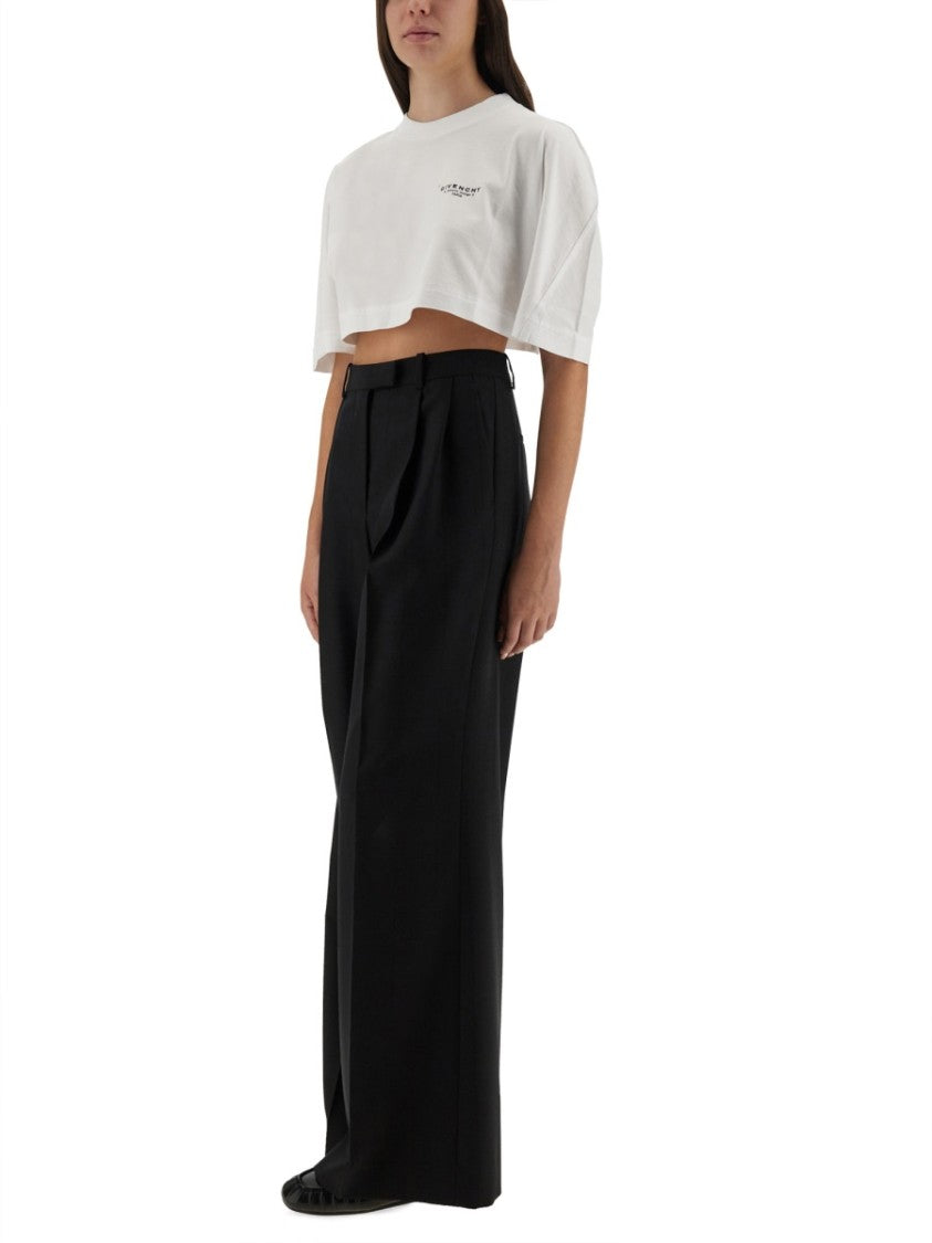 Givenchy Cropped T-Shirt With Logo Print