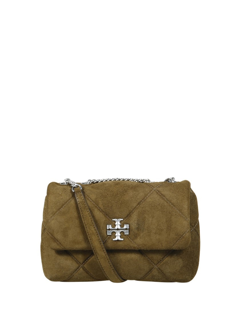 Tory Burch Kira Diamond Quilt Suede Small Convertible Shoulder Bag