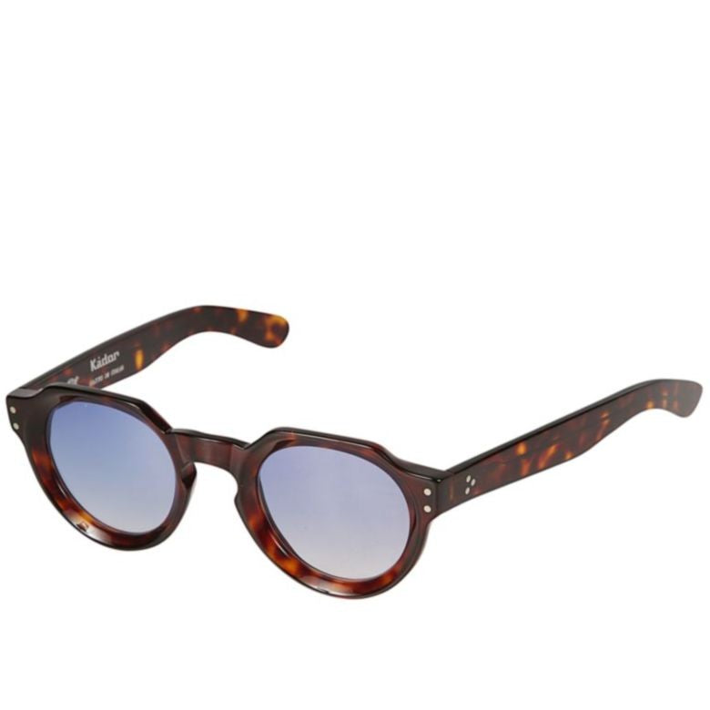 Kador Spike Tortoiseshell Patterned Sunglasses With Gradient Blue Lenses