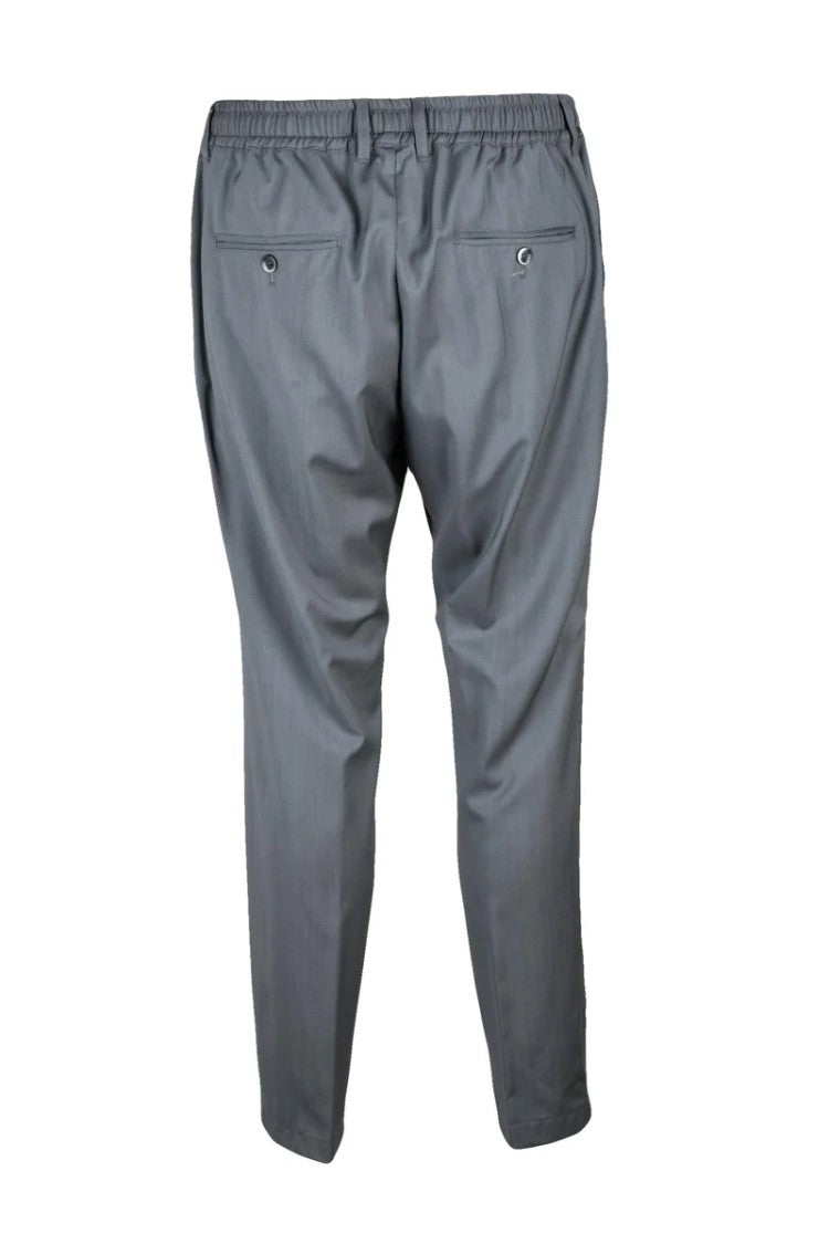 Cruna Tailored Grey Virgin Wool Trousers