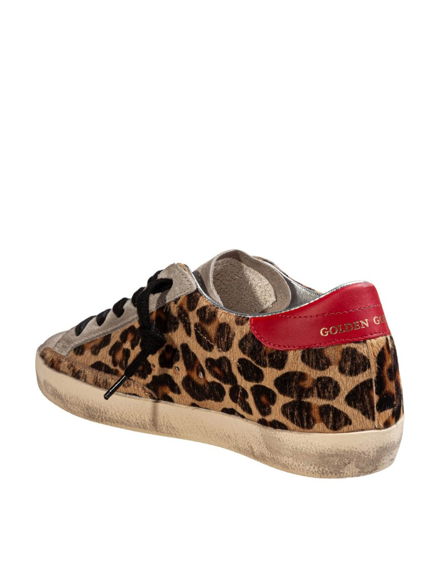 Golden Goose Super Star Leopard Ponyskin Sneakers
