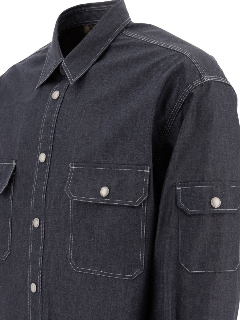 Comme Des Garçons Relaxed-Fit Denim Overshirt With Contrast Stitching