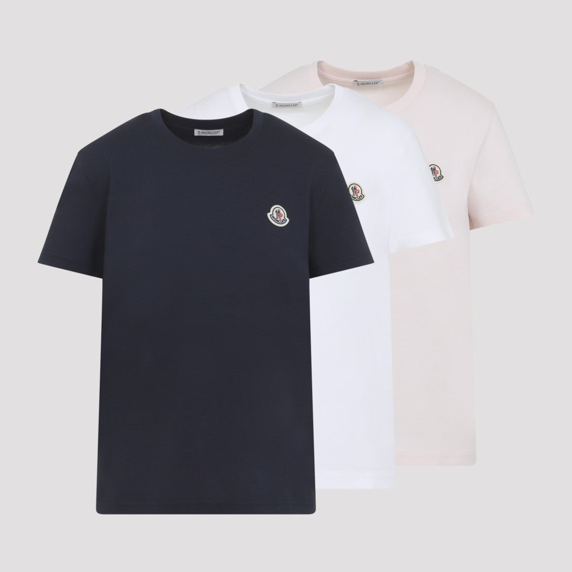 Moncler Set Of Three Short-Sleeved T-Shirts With Design