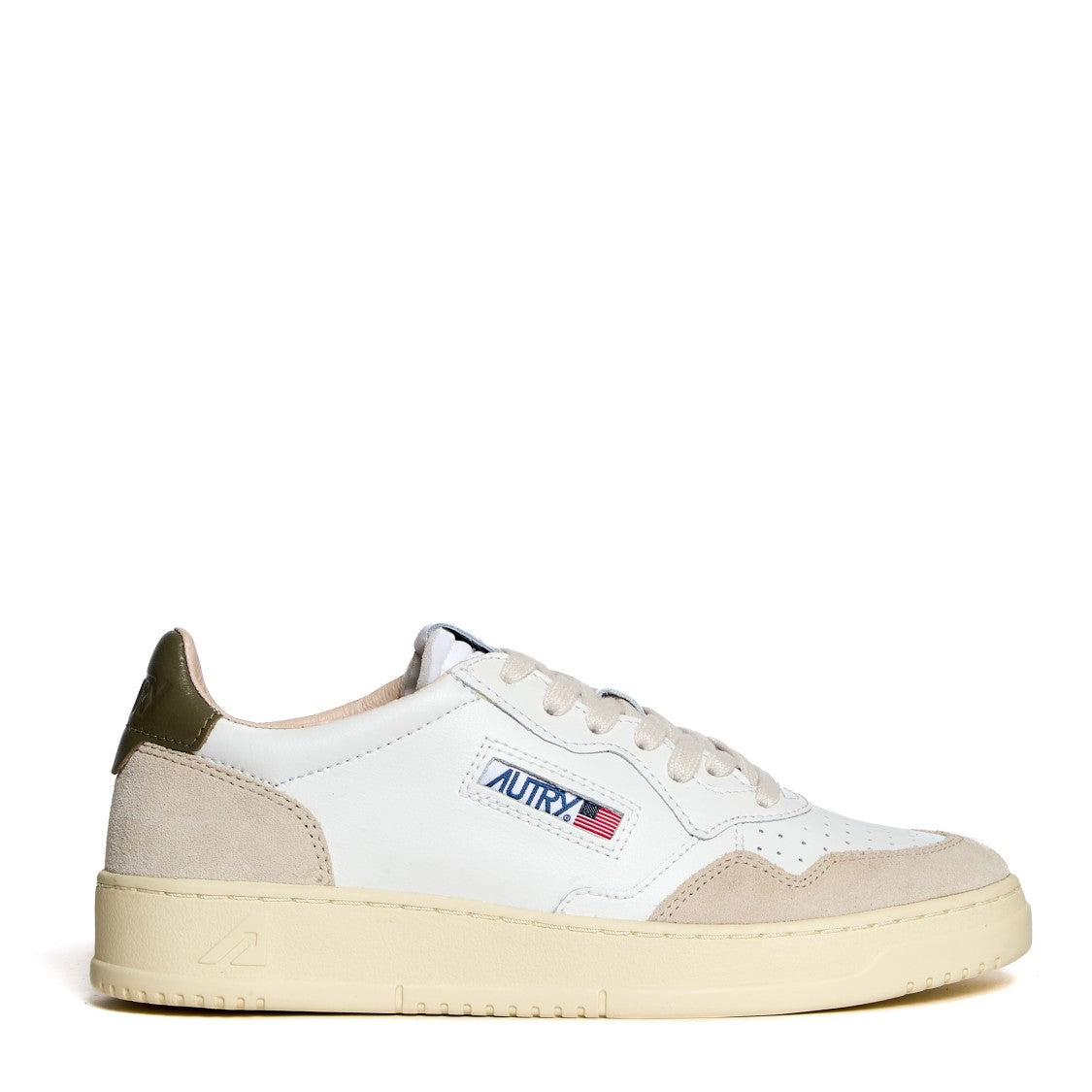 Autry White Leather And Suede Sneakers With Contrasting Accents