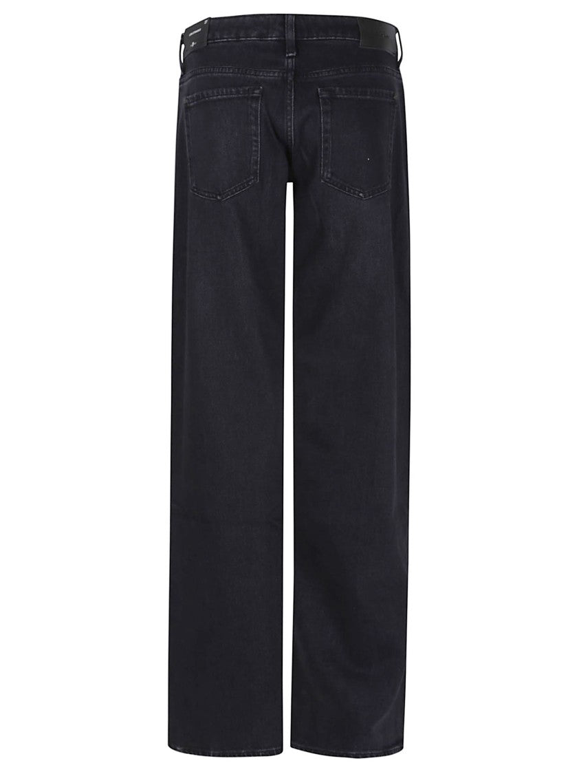 7 For All Mankind Low-Rise Stretch Cotton Jeans With Relaxed Straight Leg Design