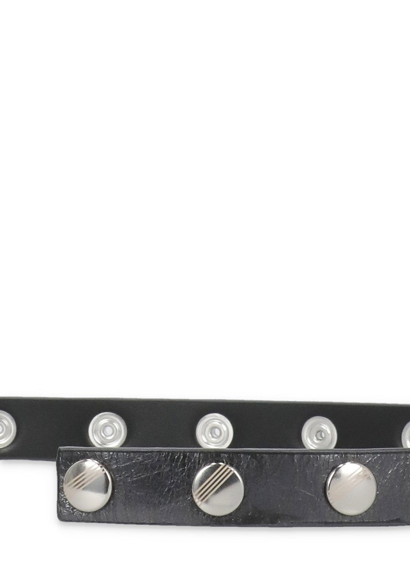 The Attico Black Leather Belt