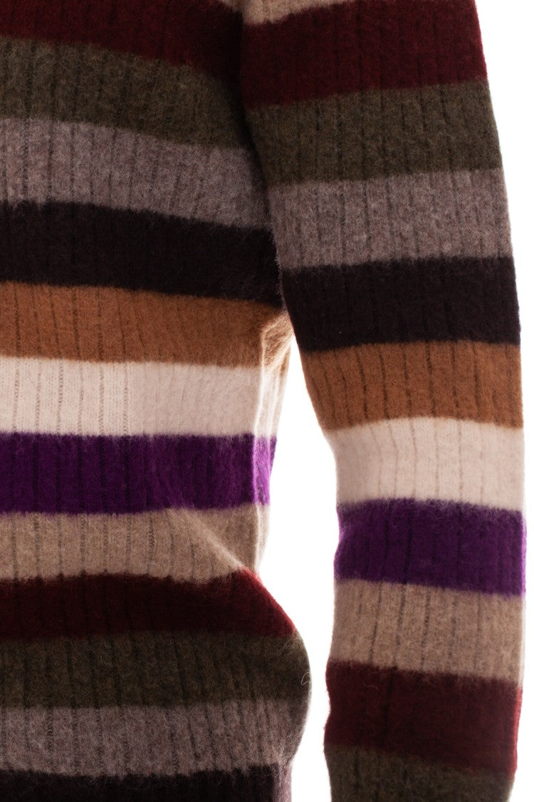 Drumohr Striped Lambswool Crewneck Sweater