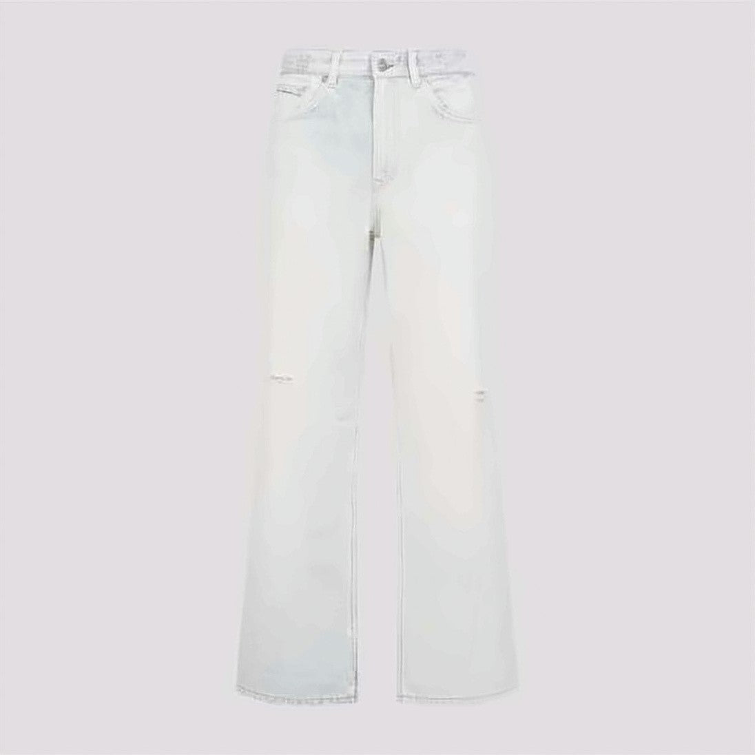 Our Legacy Digital Aurora Print Straight Leg Jeans With Distressed Details