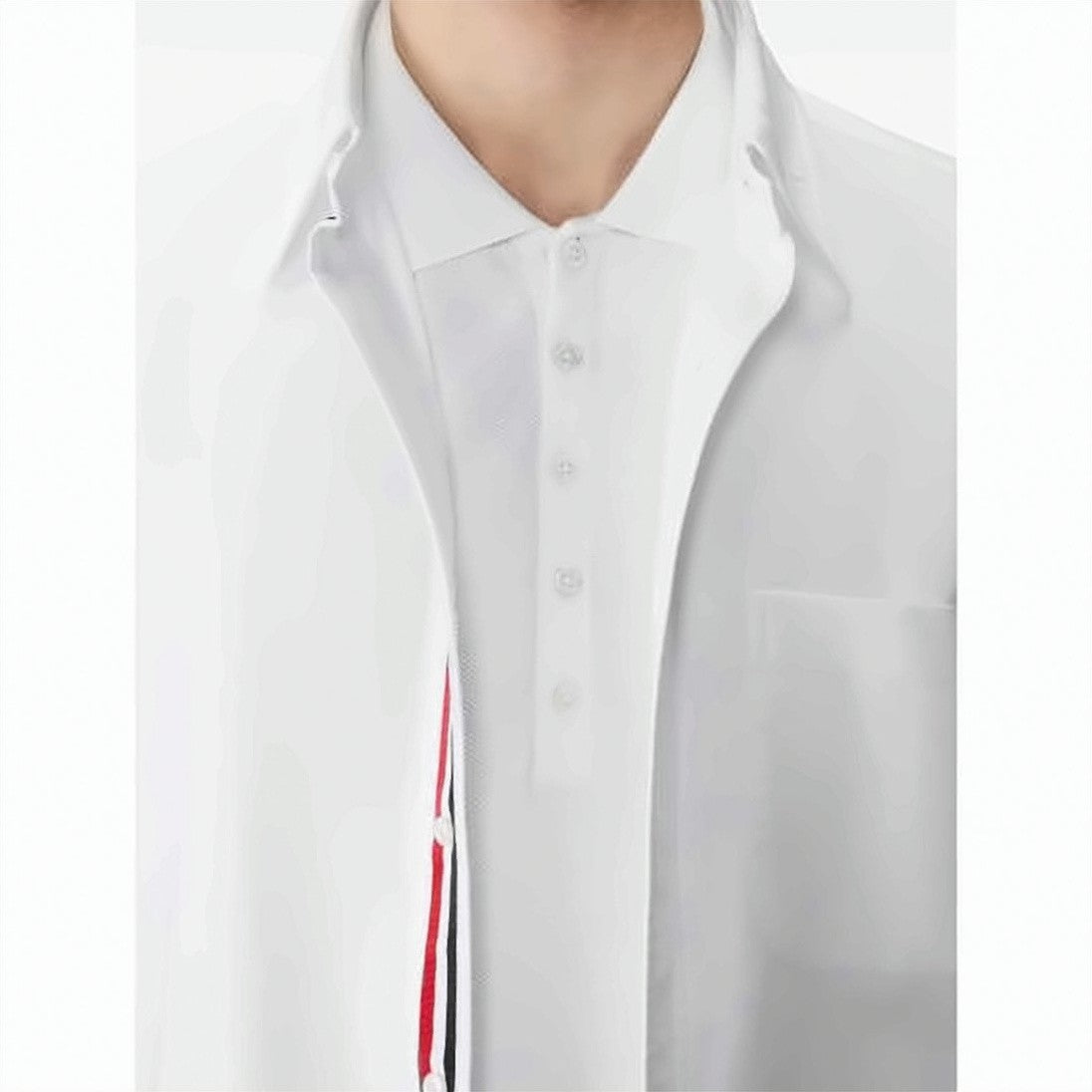 Thom Browne Piqué Cotton Short-Sleeve Polo Shirt