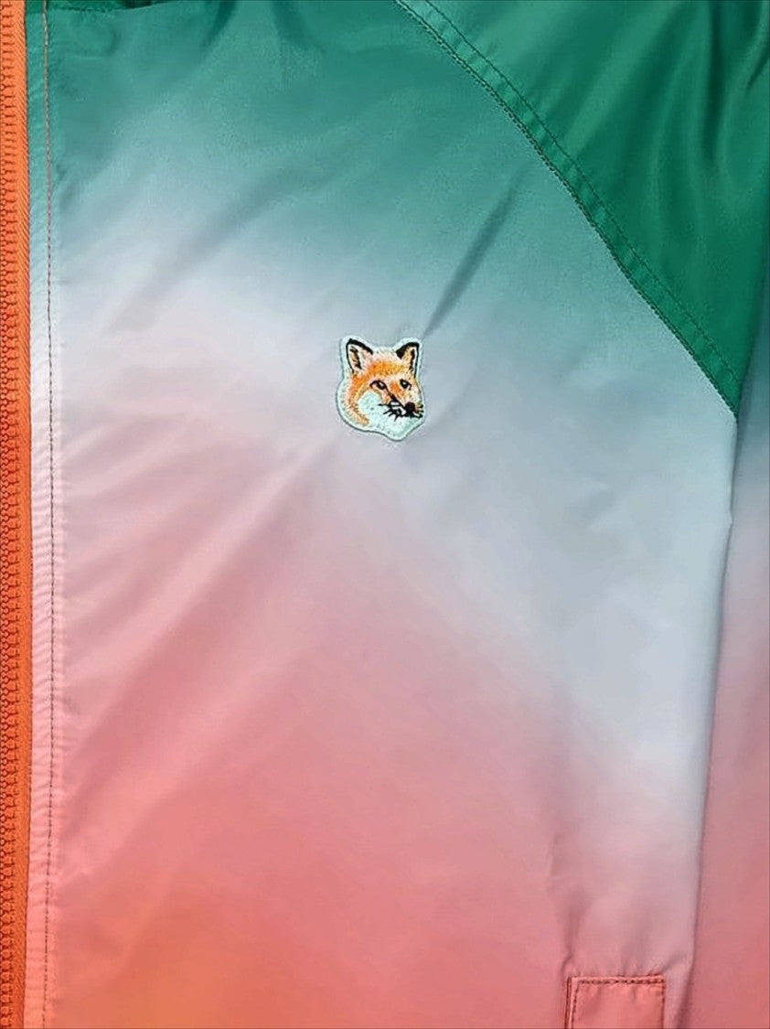 Maison Kitsuné Gradient Hooded Jacket With Embroidered Fox Emblem