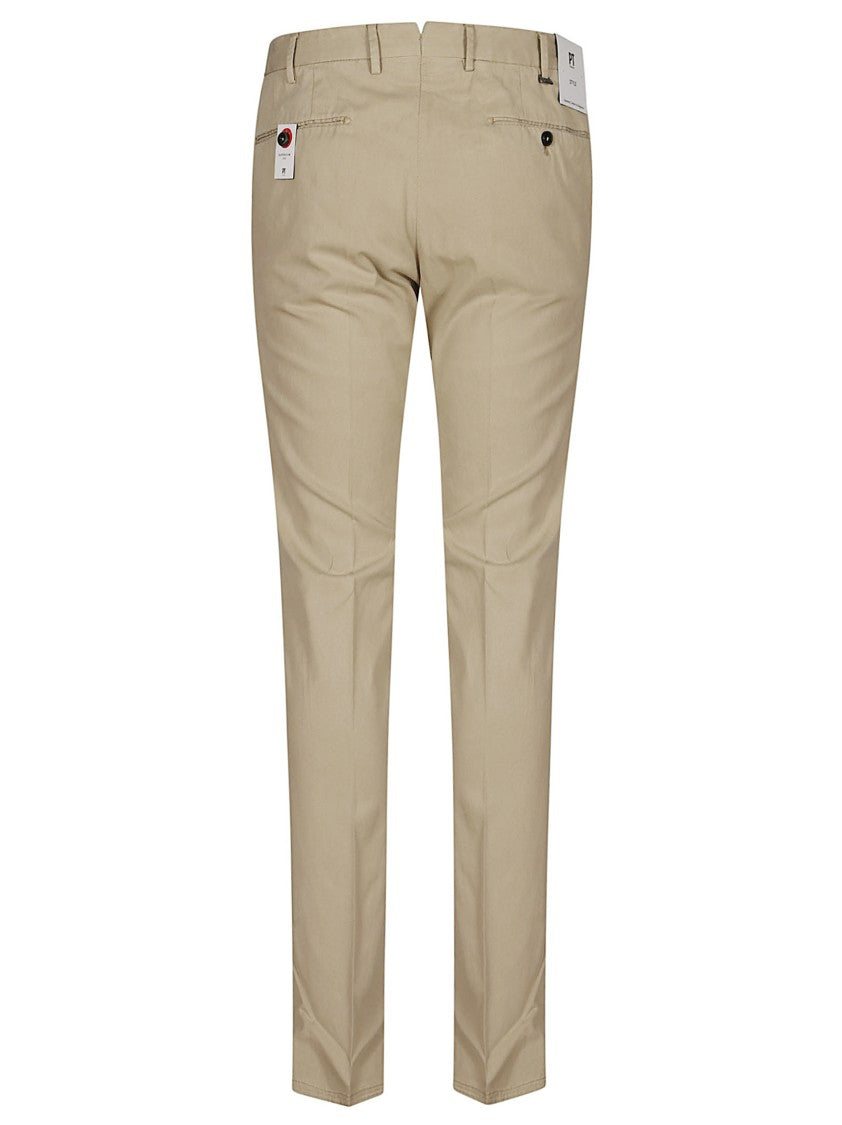 Pt Torino Tailored Slim-Fit Trousers With Clean Waistline And Pressed Crease