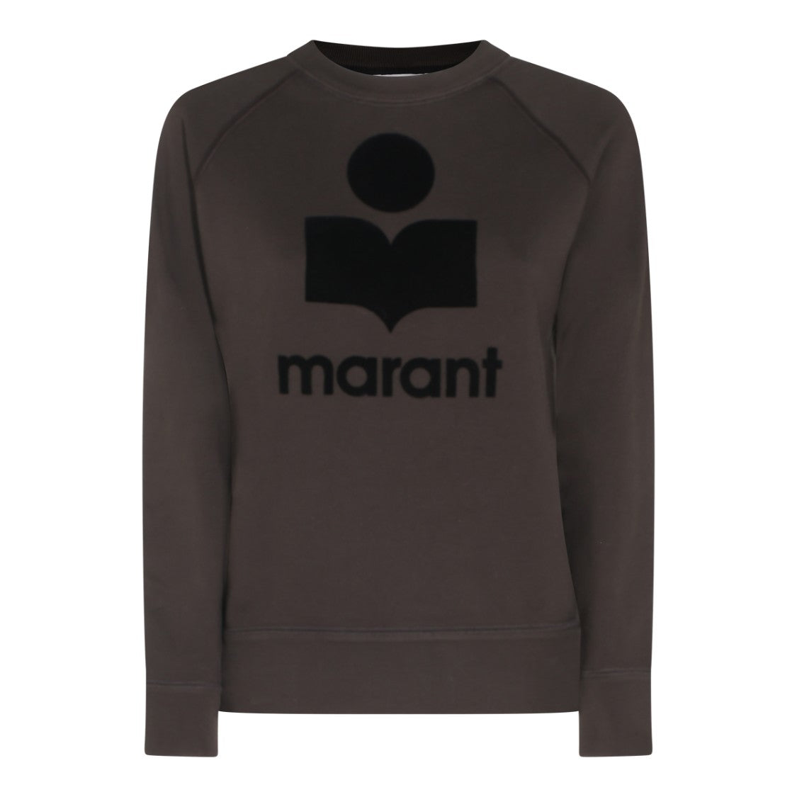 Isabel Marant Étoile Textured Logo Crew Neck Sweater With Long Raglan Sleeves