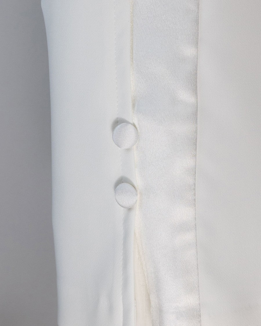 Elisabetta Franchi Smoking Crêpe Trousers With Satin Bands