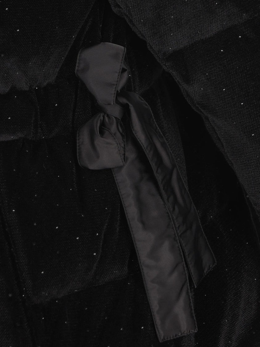 Herno Black Piumino Funnel Neck Padded Canvas Down Jacket