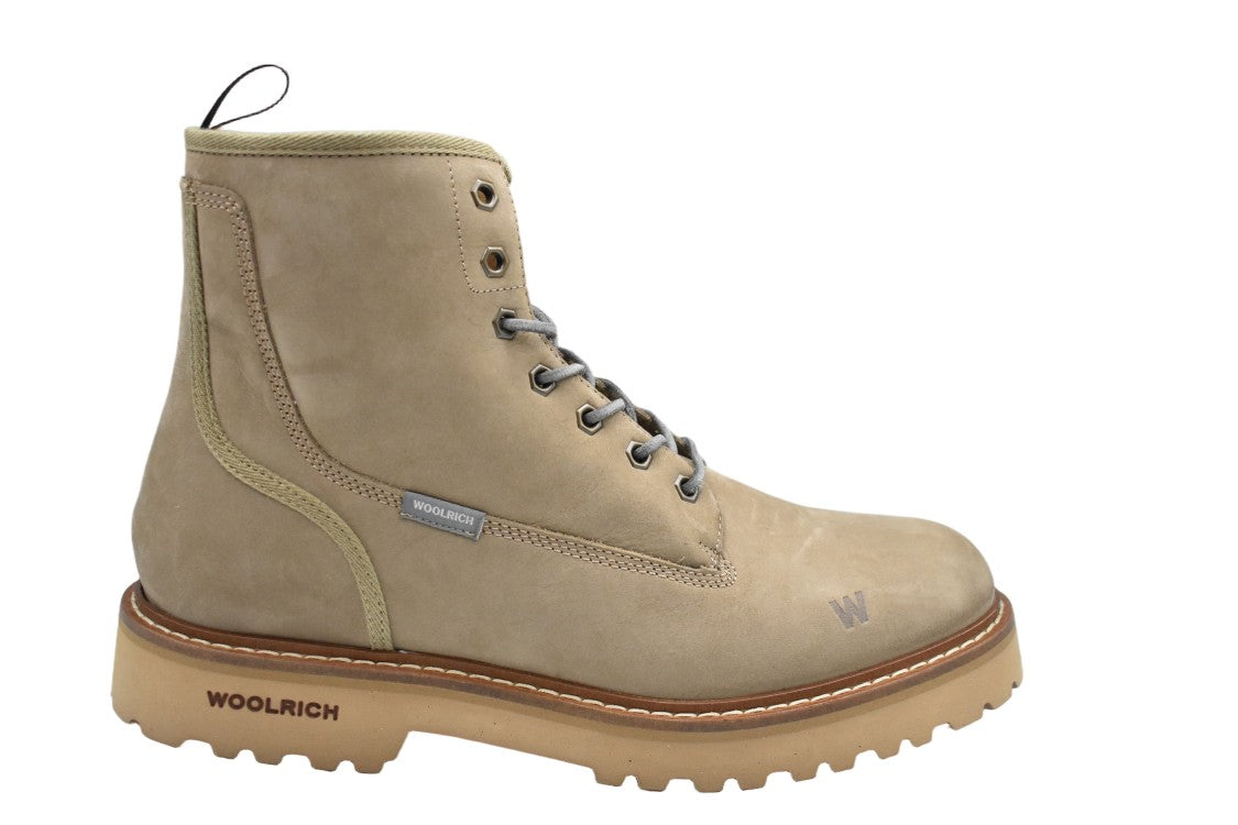Woolrich Beige Ankle Boots With Matte Finish
