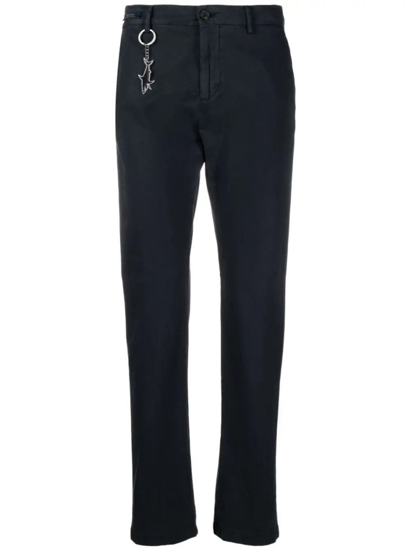 Paul & Shark Streamlined Blue Casual Trousers With Refined Detailing