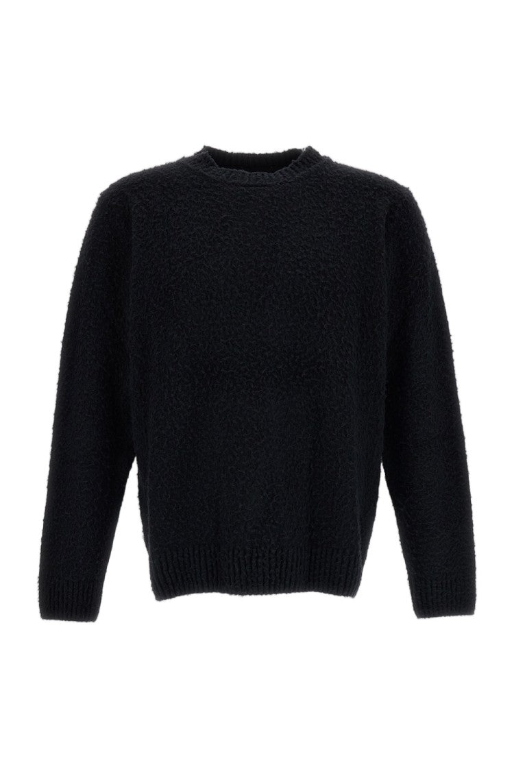 Original Vintage Black Brushed Wool-Blend Crewneck Sweater