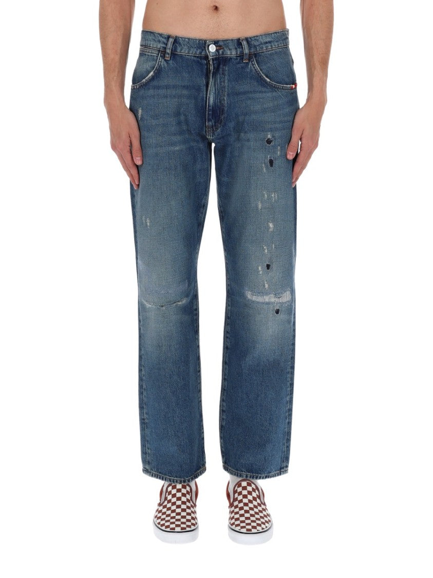 Amish Jamesnip & Tac Faded Straight Jeans