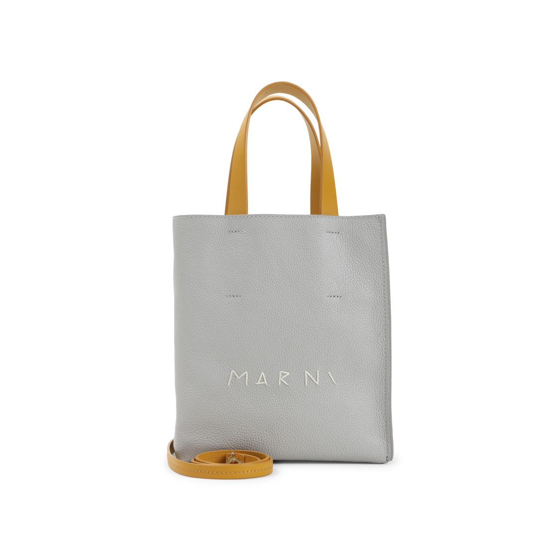 Marni Soft Grey Calf Leather Mini Handbag