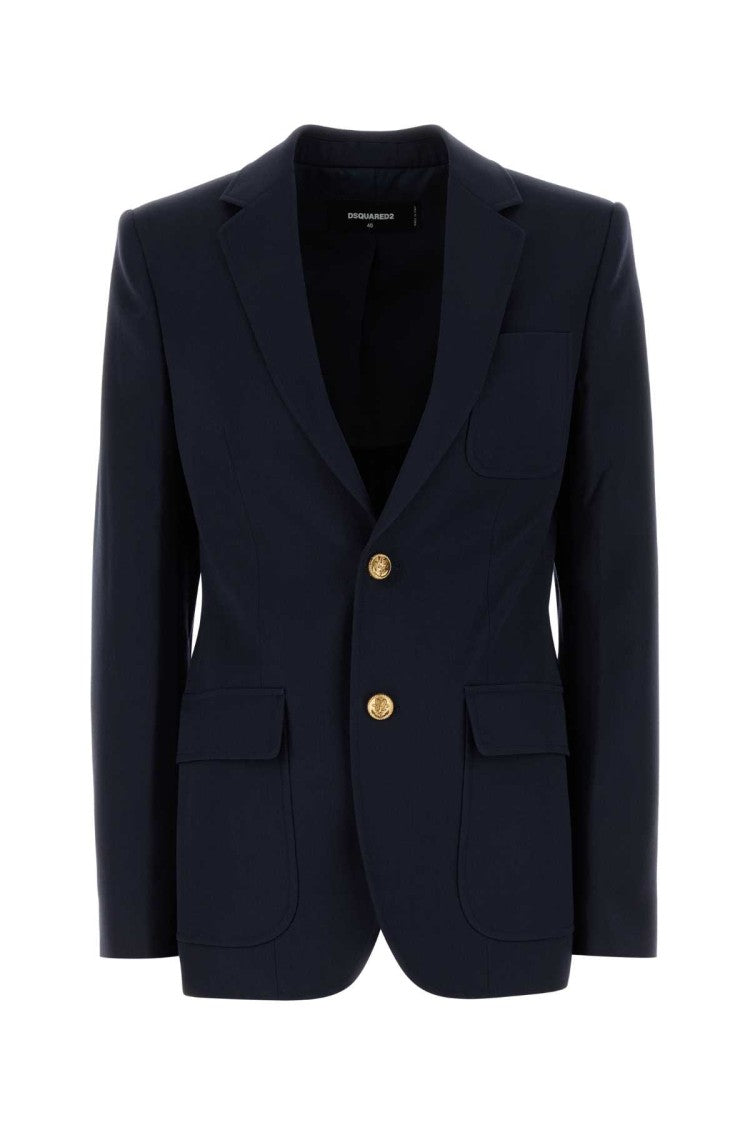 Dsquared2 Navy Blue Wool Blazer