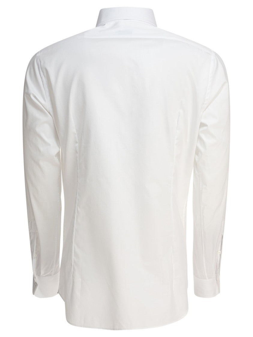 Tagliatore Classic Fit White Cotton Shirt