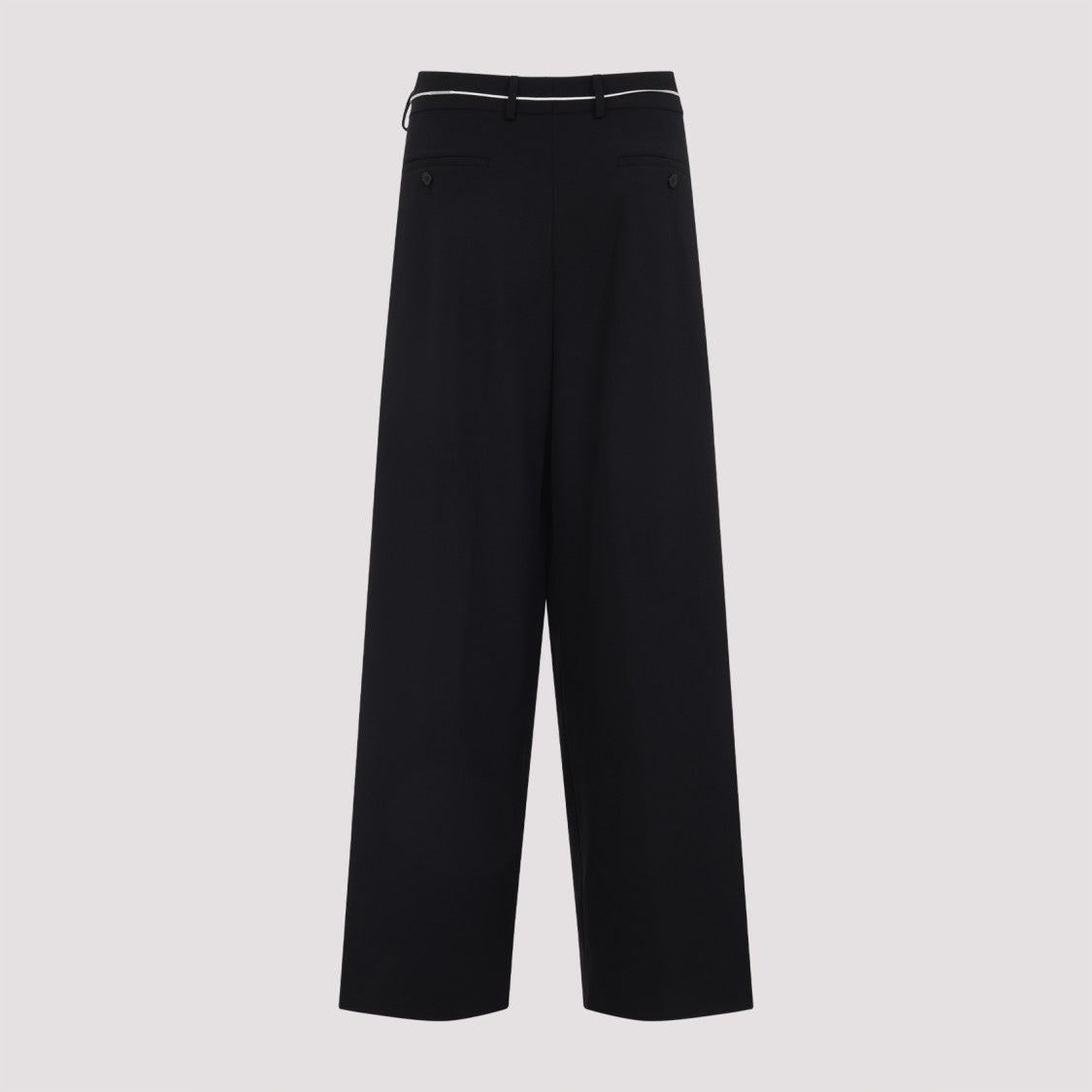 Dries Van Noten Tailored Black Wool Trousers