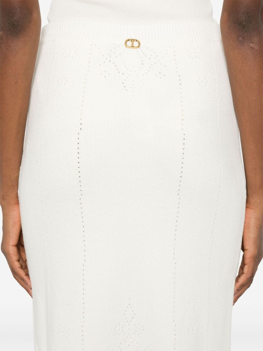 Twin-Set Short Scalloped Hem Skirt