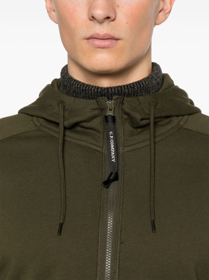 C.P. Company Fleece Zip-Up Hoodie With Unique Back Design