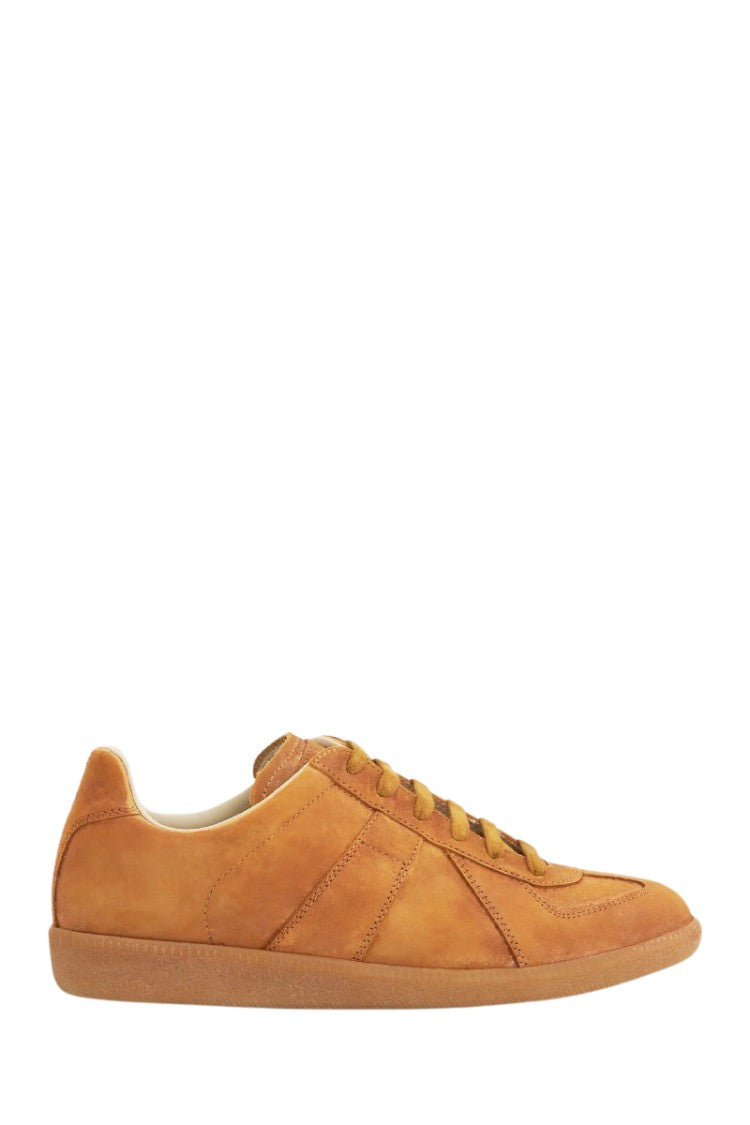 Maison Margiela Replica Leather Sneakers In Old Camel