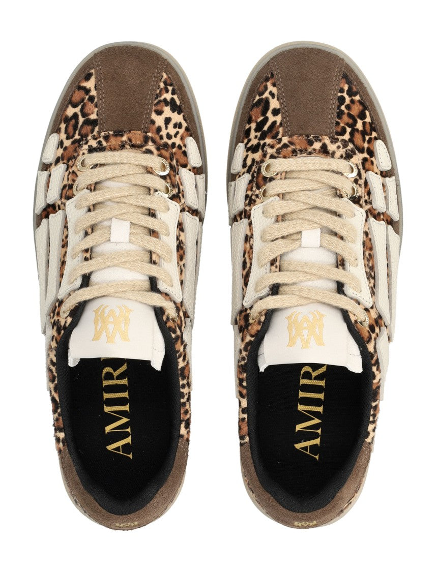 Amiri Pacific Bones Leopard Multi Overlays Sneakers