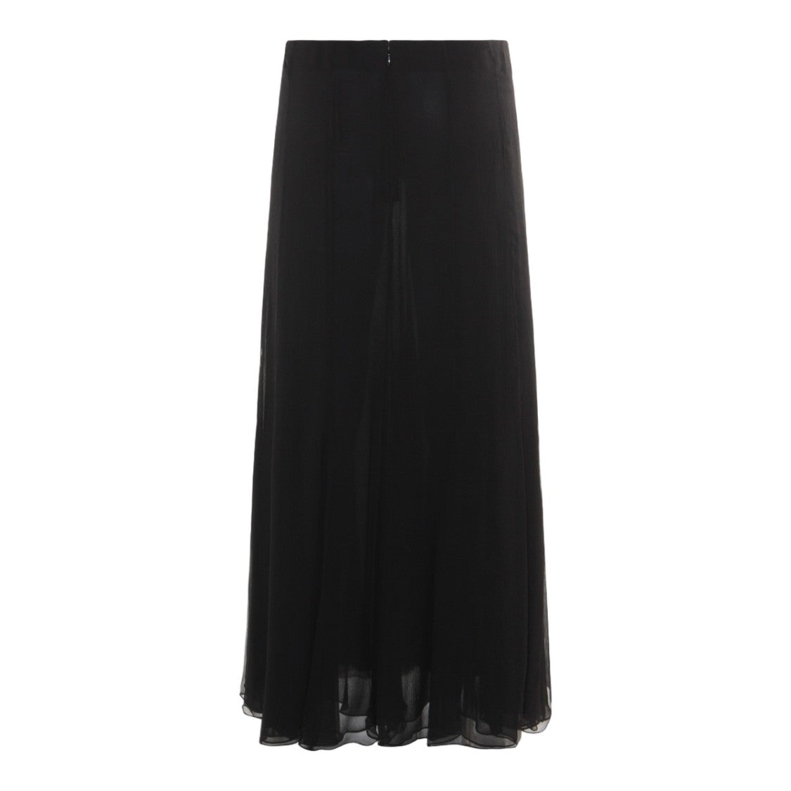 Chloé Ankle-Length Black Skirt With Pleated Texture