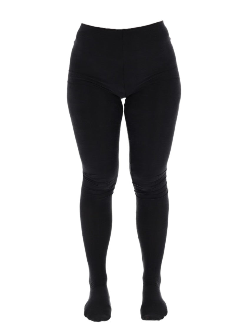 Maison Margiela Black High-Waist Fitted Cupro-Blend Pants