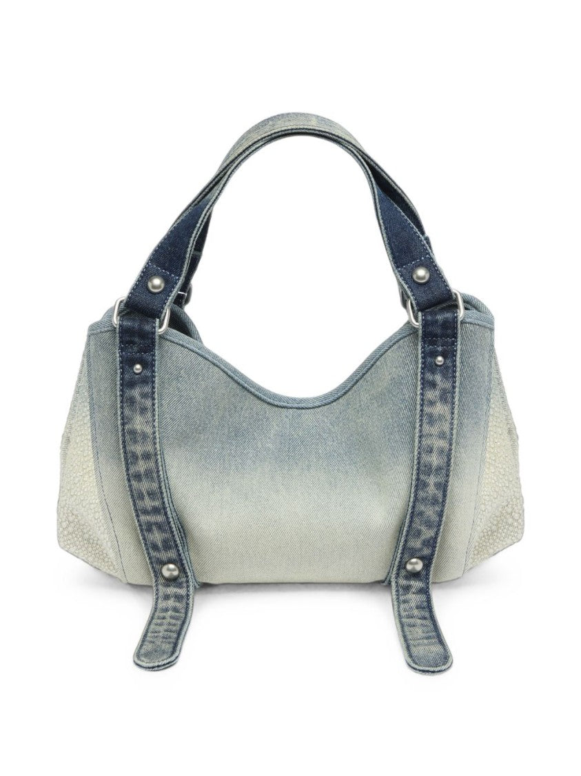 Diesel Gradient Design Handbag With Dual Handles And Decorative Straps