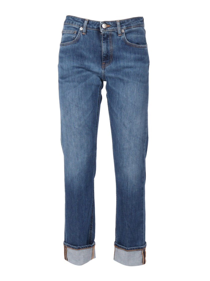Dondup Relaxed Fit Jeans With Rolled Cuffs