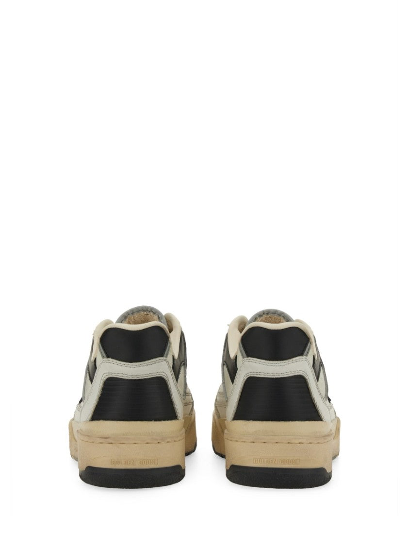 Golden Goose Leather And Textile Sneakers With Star Detail