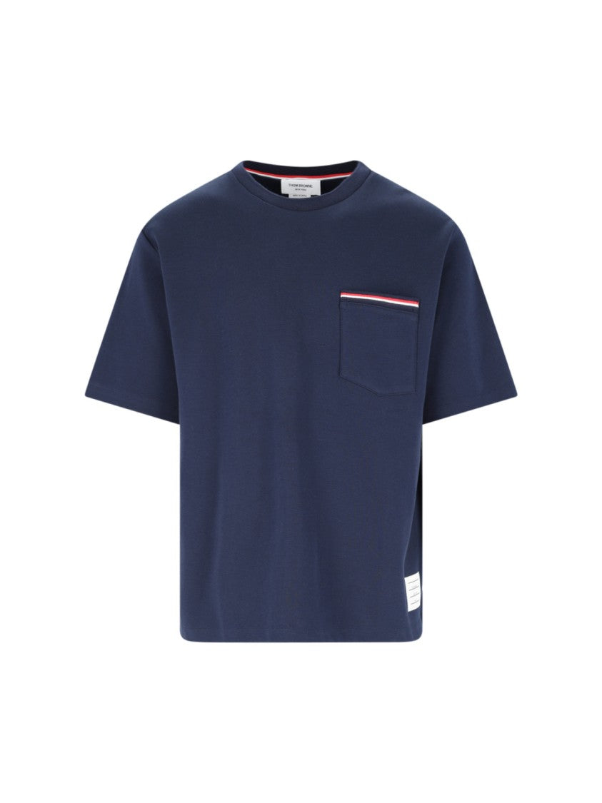 Thom Browne Logo Pocket T-Shirt – Blue