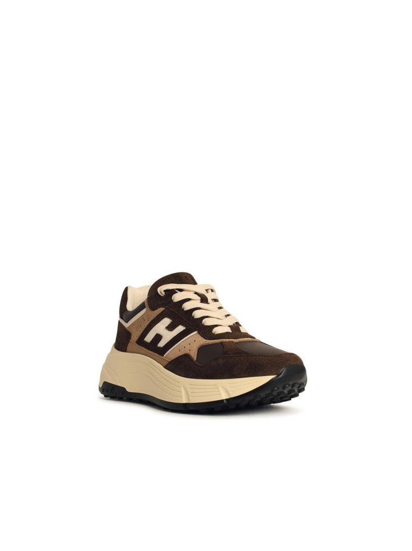 Hogan H669' Brown Leather Sneakers