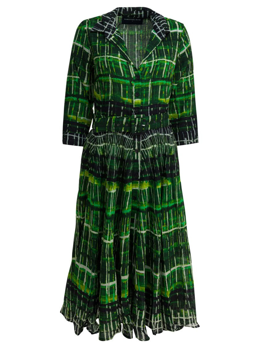 Samantha Sung Green Wool Dress
