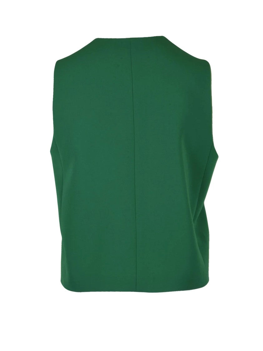 Max Mara Green Triacetate Fluid Vest