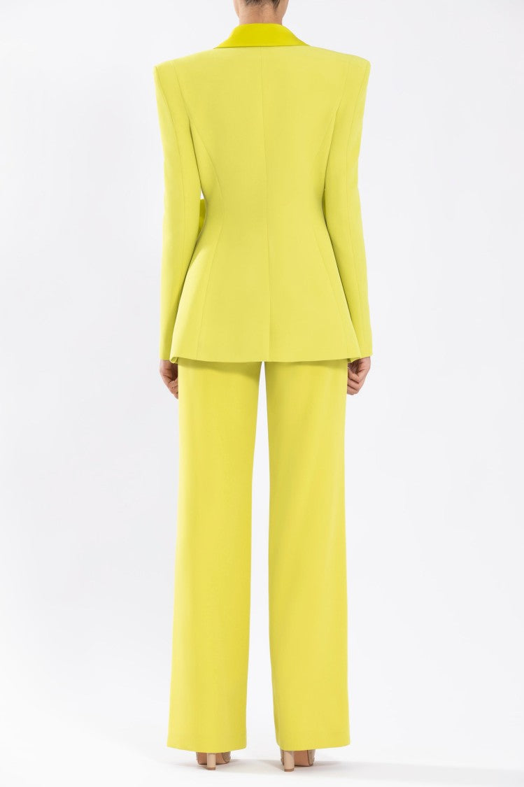 Saiid Kobeisy Lime Green Straight-Fit Pants