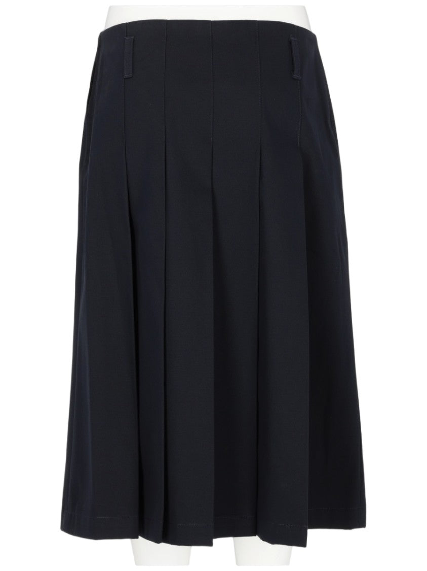 A.P.C. Pleated Mini Skirt In Organic Cotton With Structured Design
