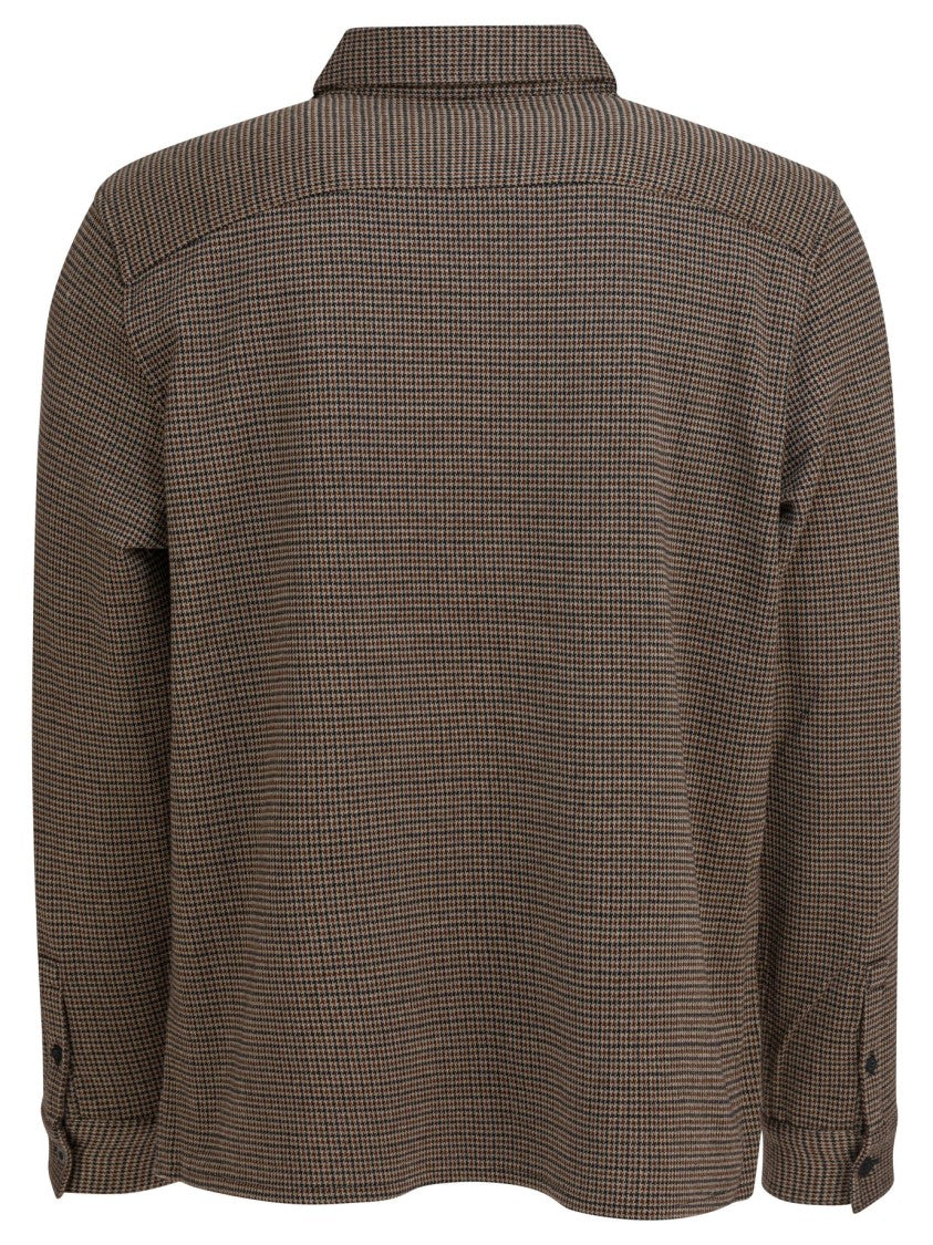 Vince Timeless Houndstooth Shirt With Button-Down Front