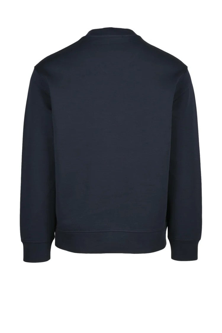 Emporio Armani Grey Neoprene Effect Sweatshirt
