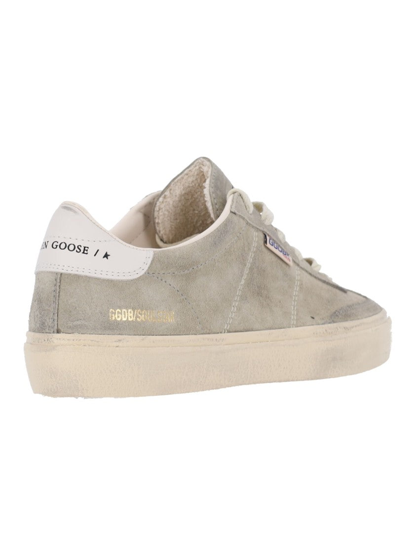 Golden Goose Gray Soul Star Worn Suede Sneakers