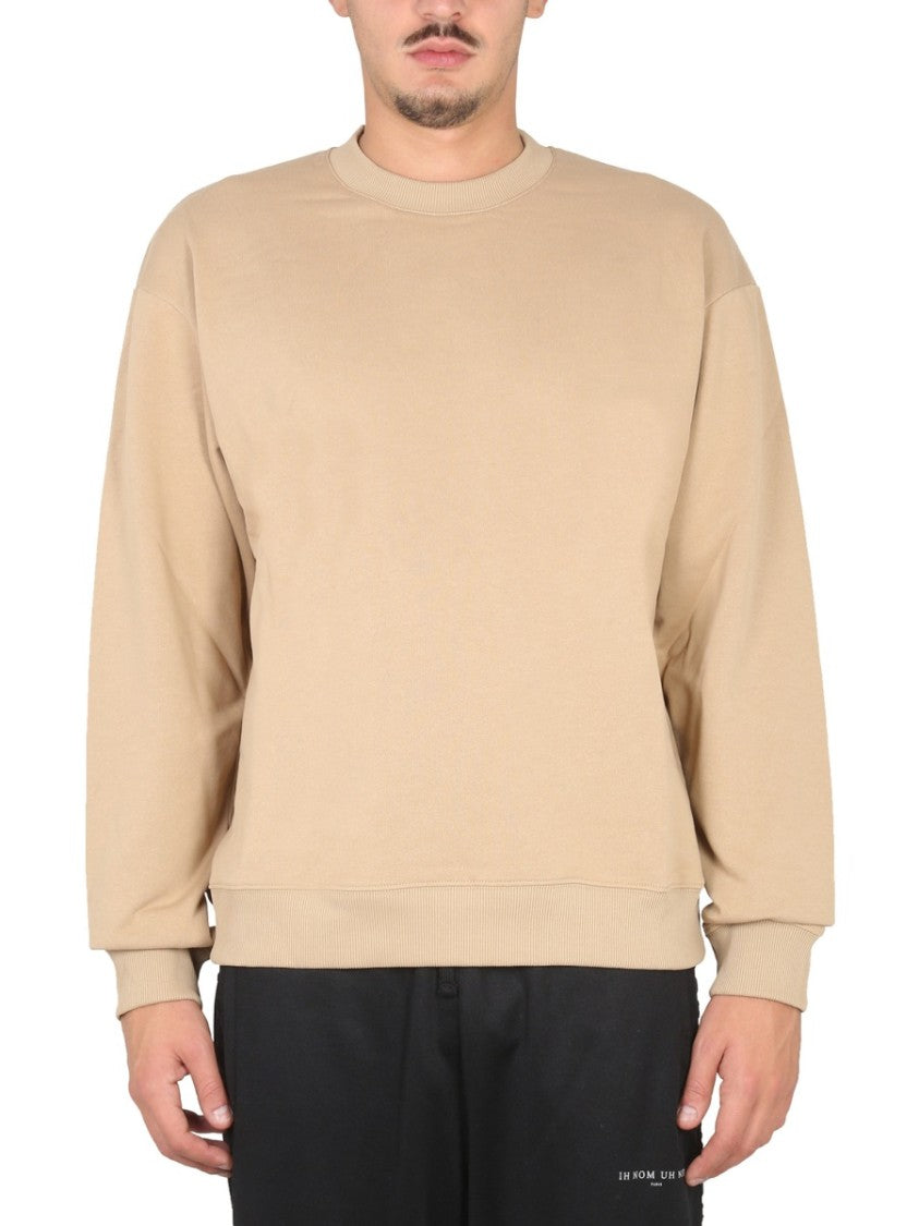 Ih Nom Uh Nit Relaxed Fit Beige Crewneck Sweatshirt