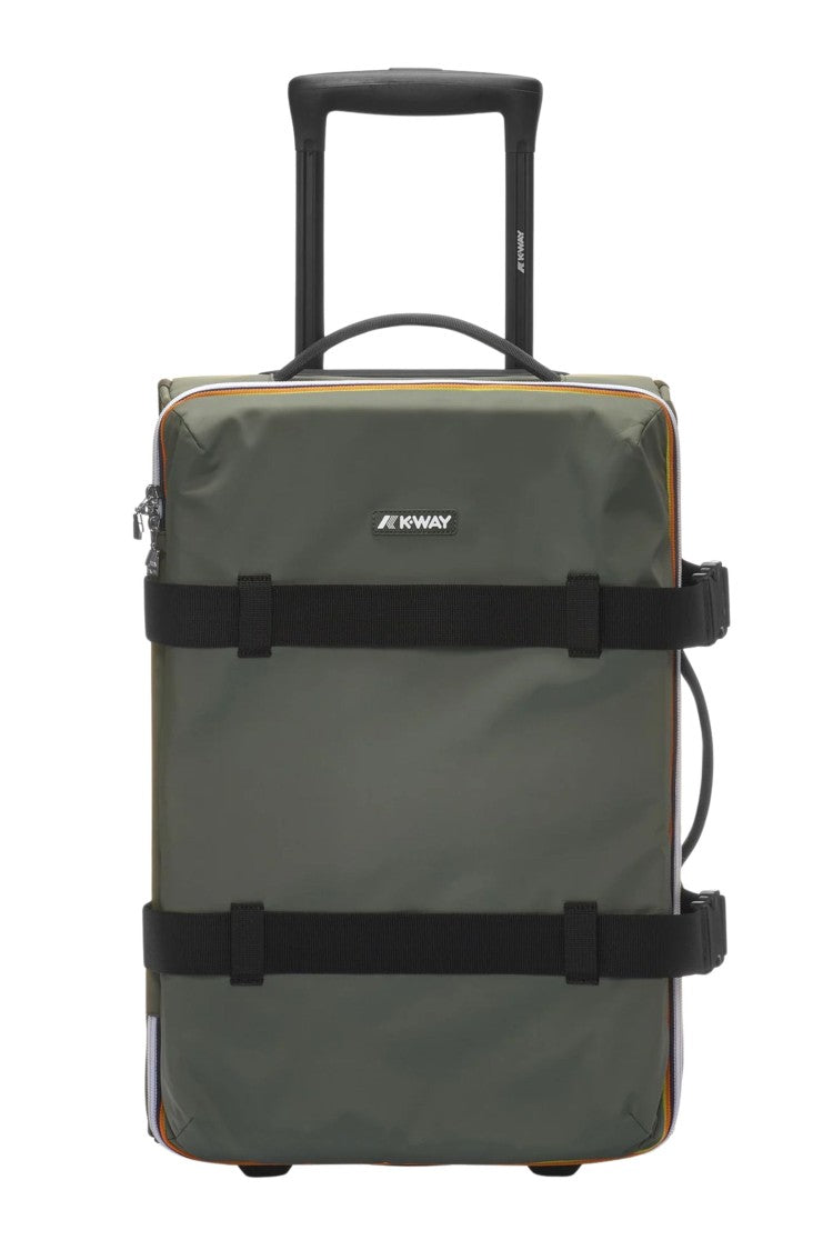 K-Way Blossac S Compact Green Ripstop Trolley Suitcase